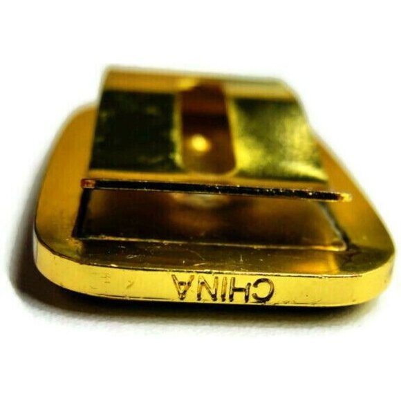 Money Clip "R" Las Vegas Wallet Credit Card Holder Gold Tone Wooden - Picture 7 of 10